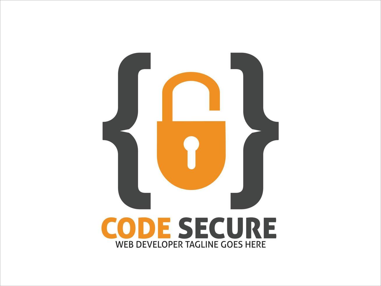 code sécurisé logo vecteur