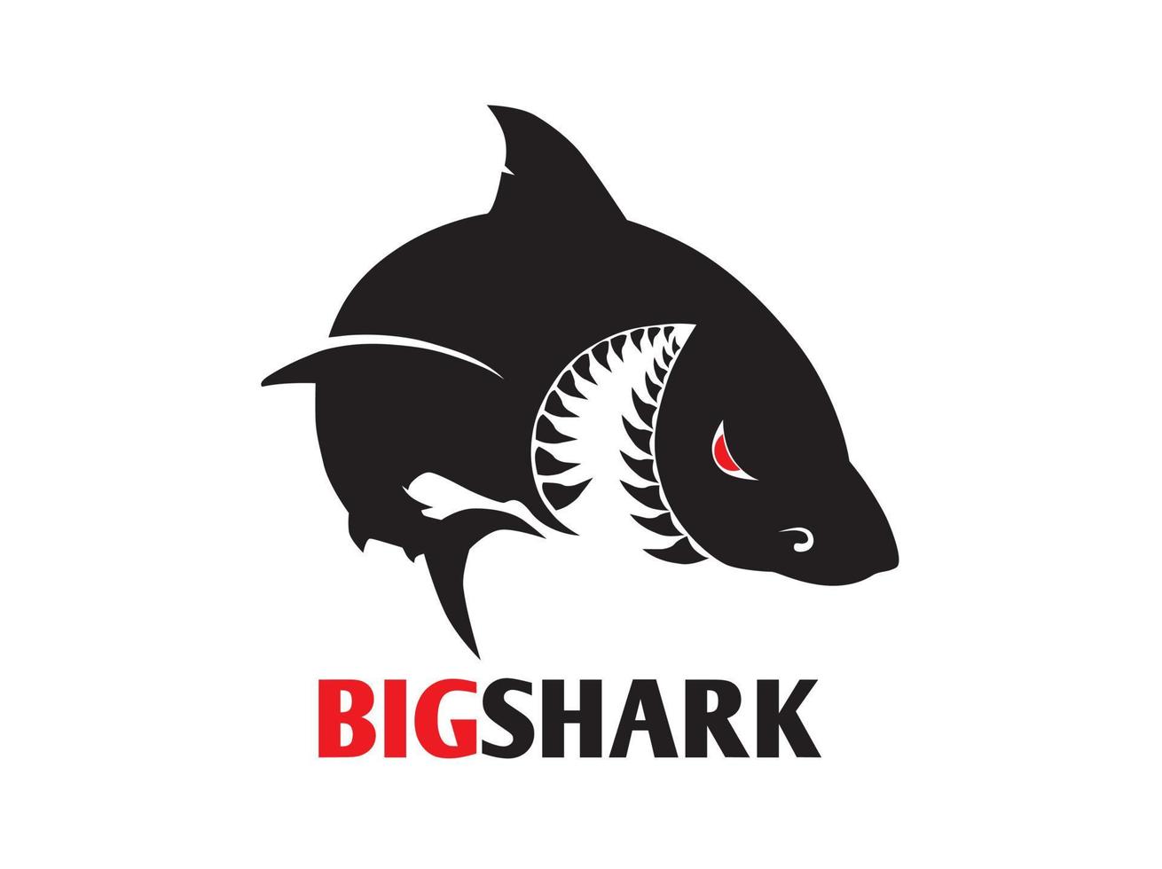 logo animal grand requin vecteur