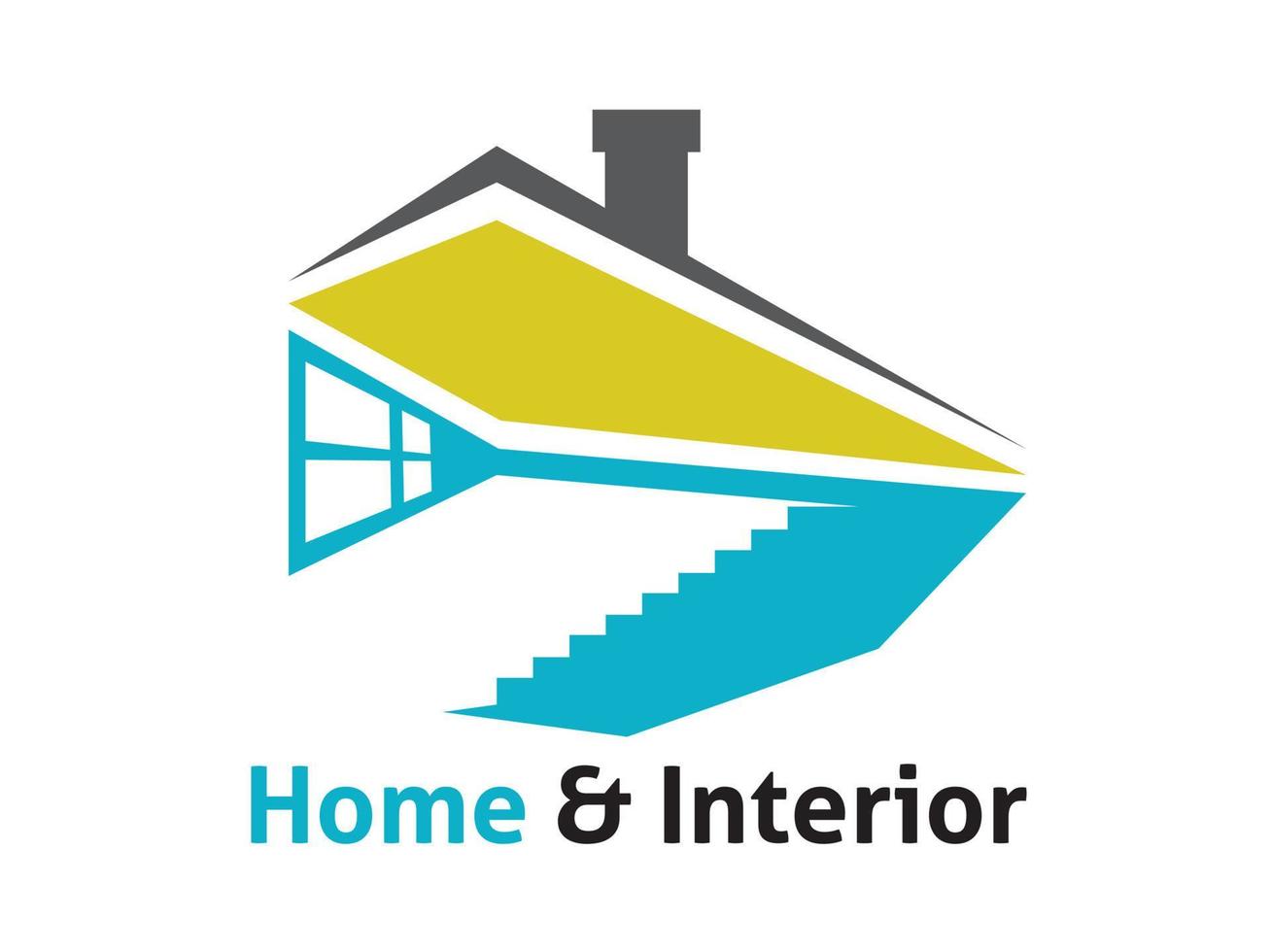 logo intérieur de la maison vecteur