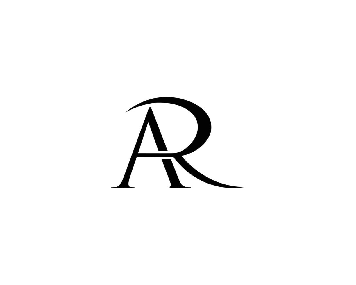 illustration vectorielle de conception de logo créatif lettre ar et ra abstraite. vecteur