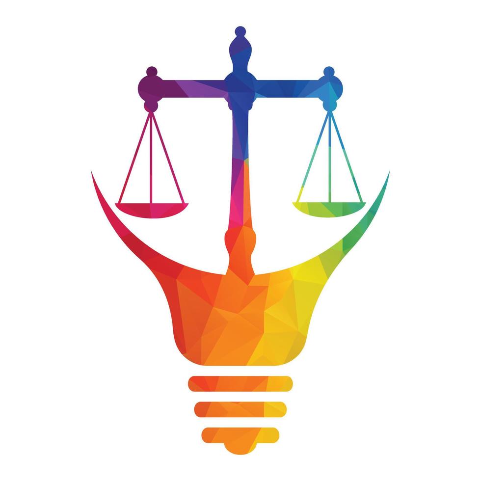 vecteur de logo de droit avec équilibre judiciaire. vecteur de logo pour le droit, les tribunaux, les services de justice et les entreprises.