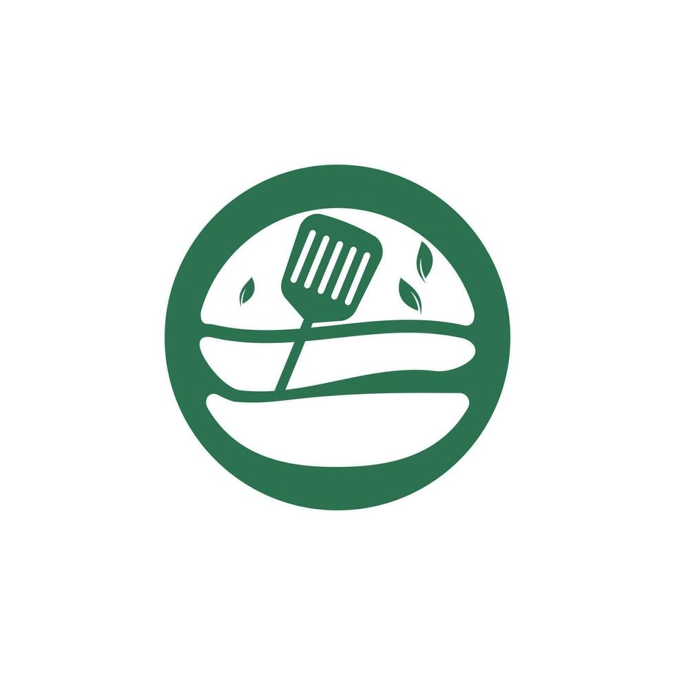 création de logo vectoriel burger végétalien. concept de logo de burger bio sain.