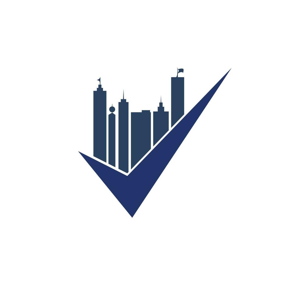 création de logo de coche de construction de ville. concept de logo de construction de bâtiment. vecteur