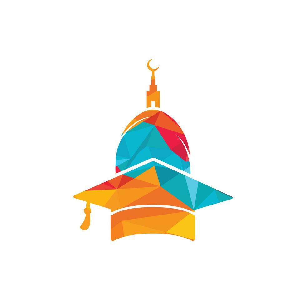création de logo vectoriel d'éducation islamique. modèle de logo d'apprentissage musulman.