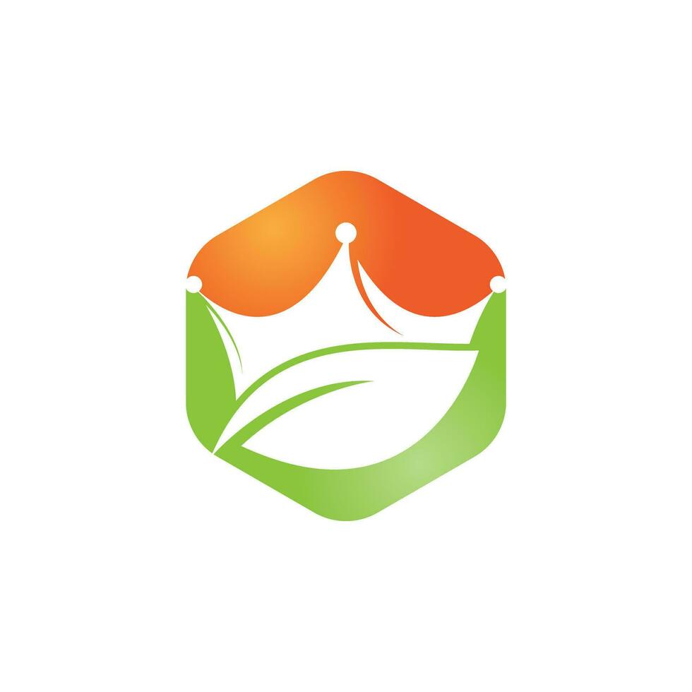 création de logo vectoriel de couronne de feuilles. modèle de conception de logo de société de thérapie de couronne de feuille verte.