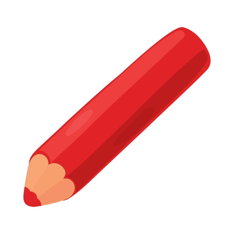 crayon rouge scolaire vecteur