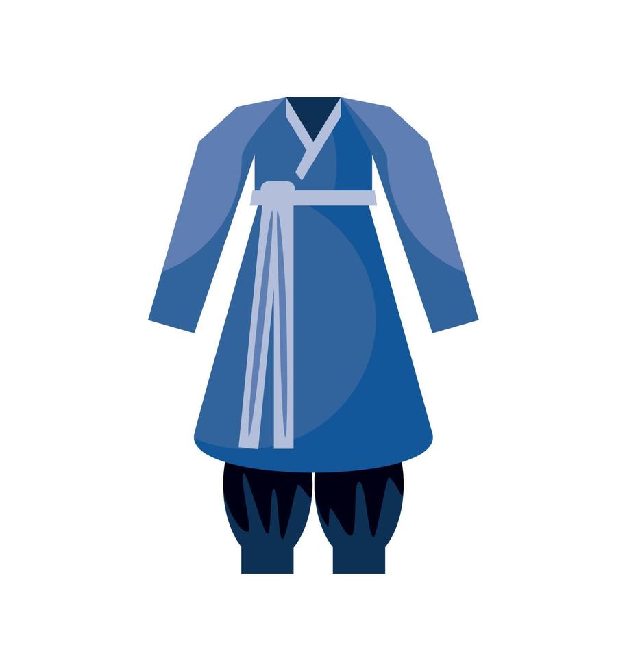 hanbok coréen pour homme vecteur