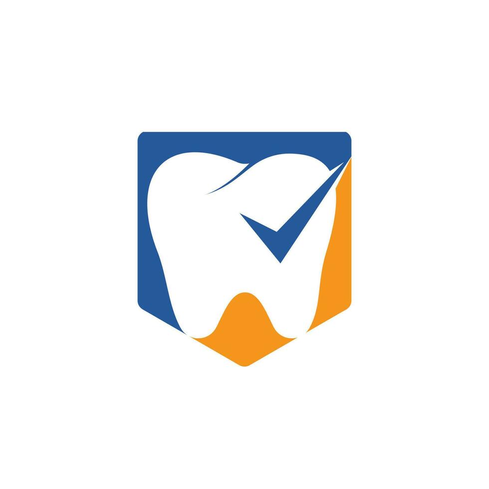 modèle de conception de logo vectoriel de contrôle dentaire. vecteur de conception de logo dentaire de santé.