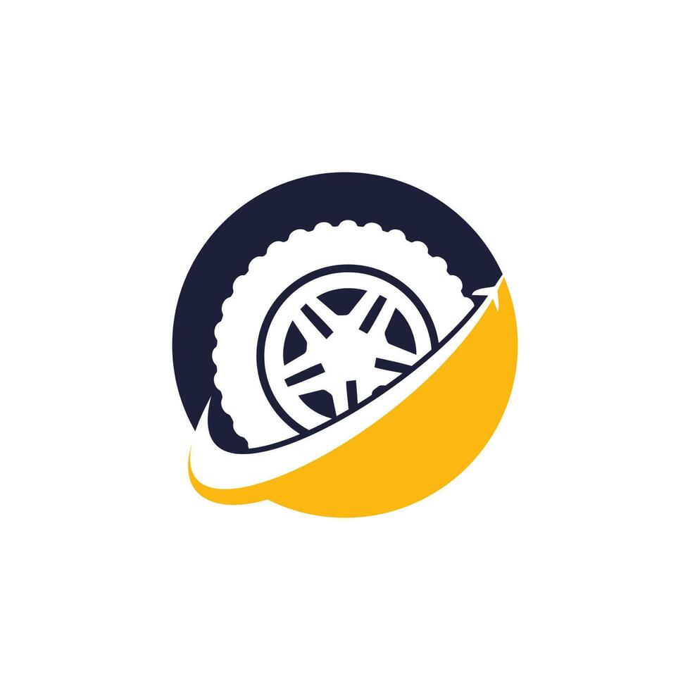 modèle de conception de logo vectoriel de voyage de pneu.