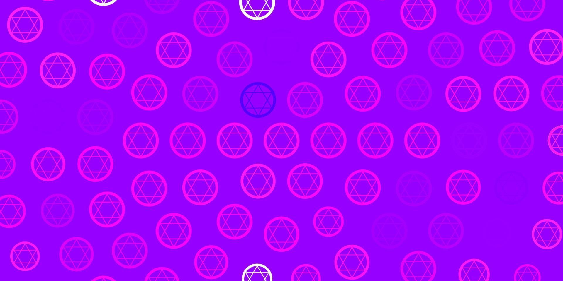 fond de vecteur violet clair, rose avec des symboles occultes.