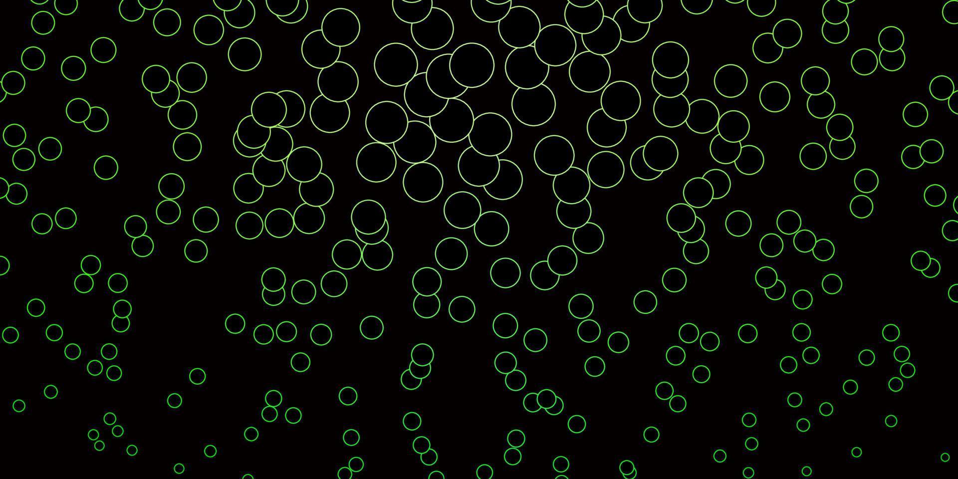 disposition de vecteur vert foncé avec des formes de cercle.