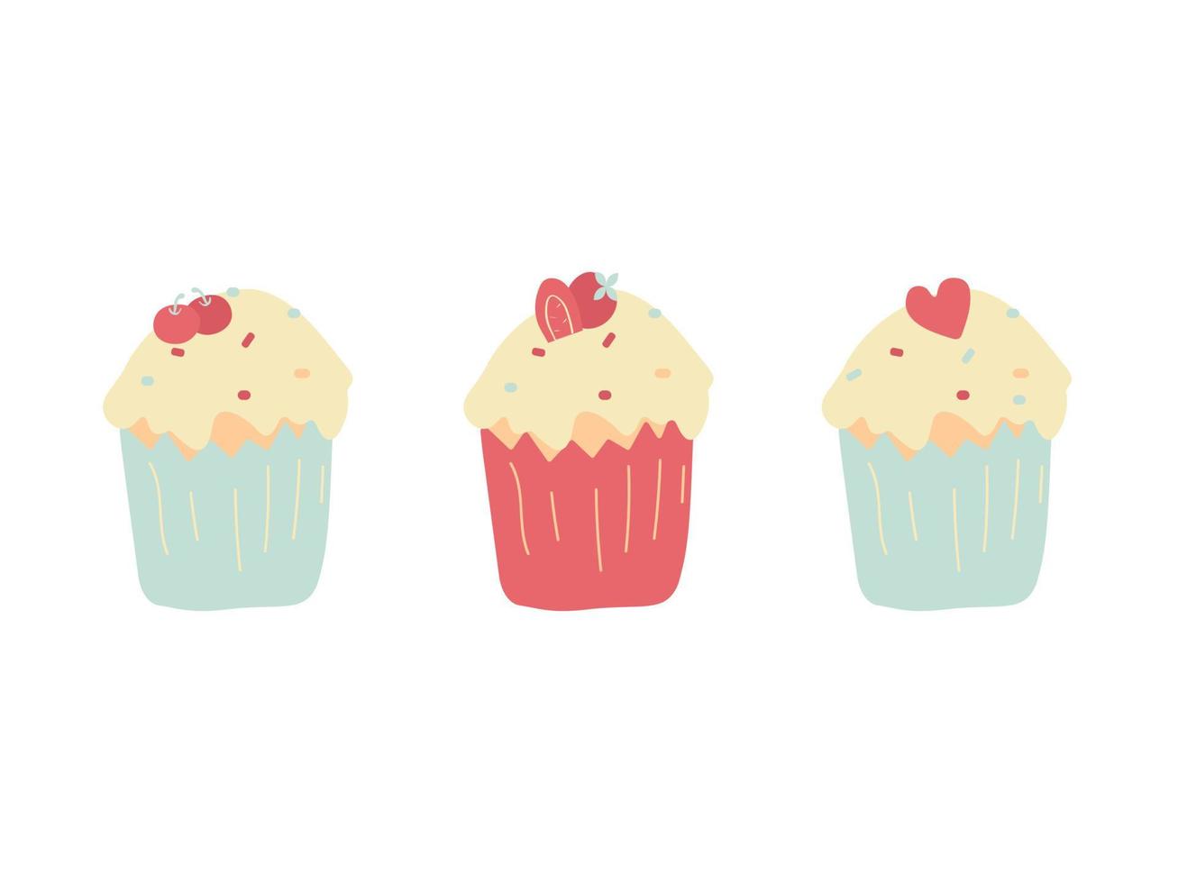 conception d'illustration vectorielle d'un délicieux cupcake. vecteur