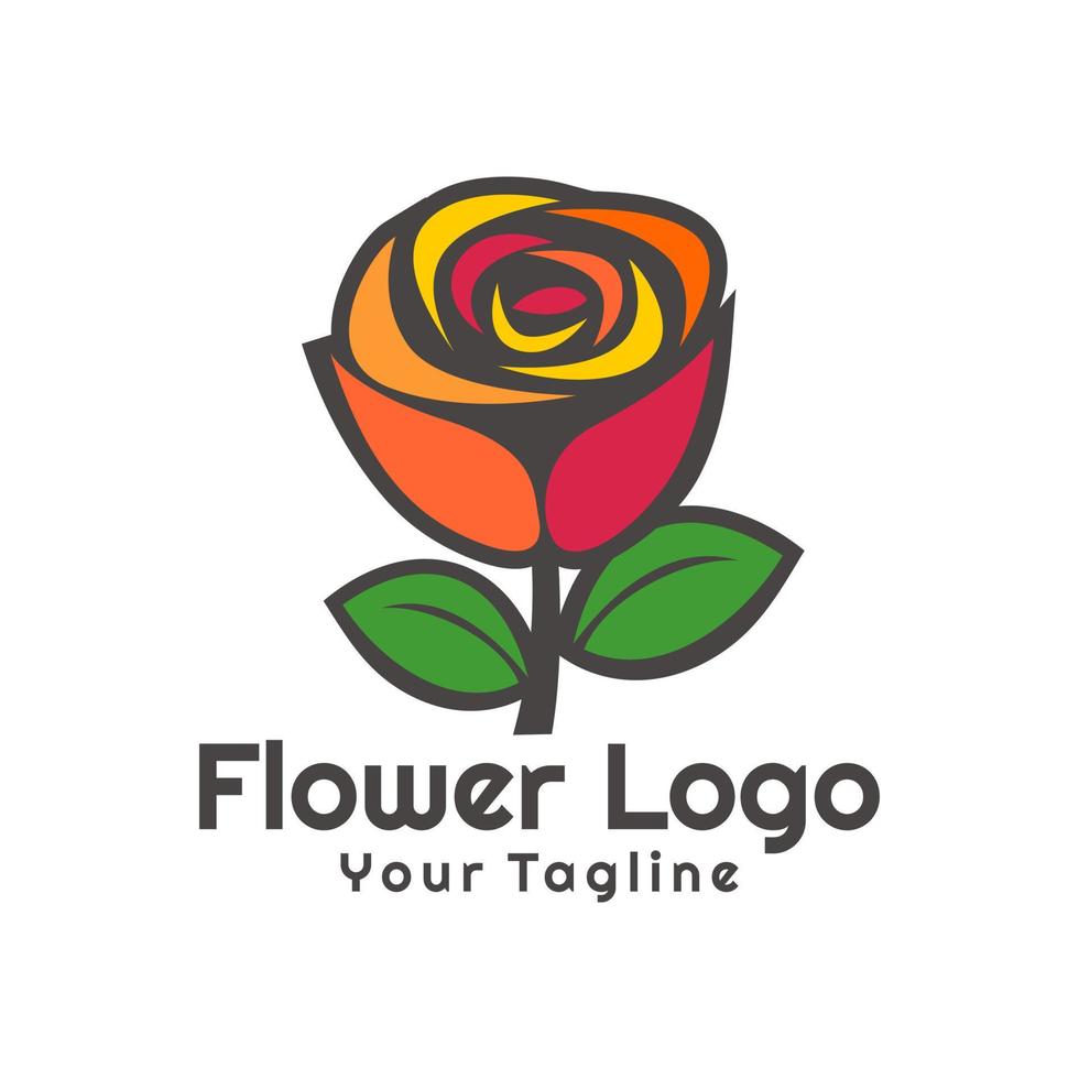 modèle de logo de fleur créative vecteur