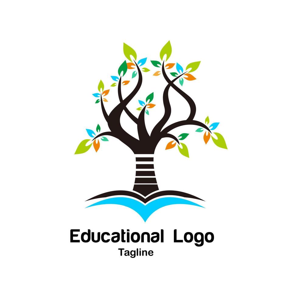 modèle de conception de logo d'éducation créative vecteur