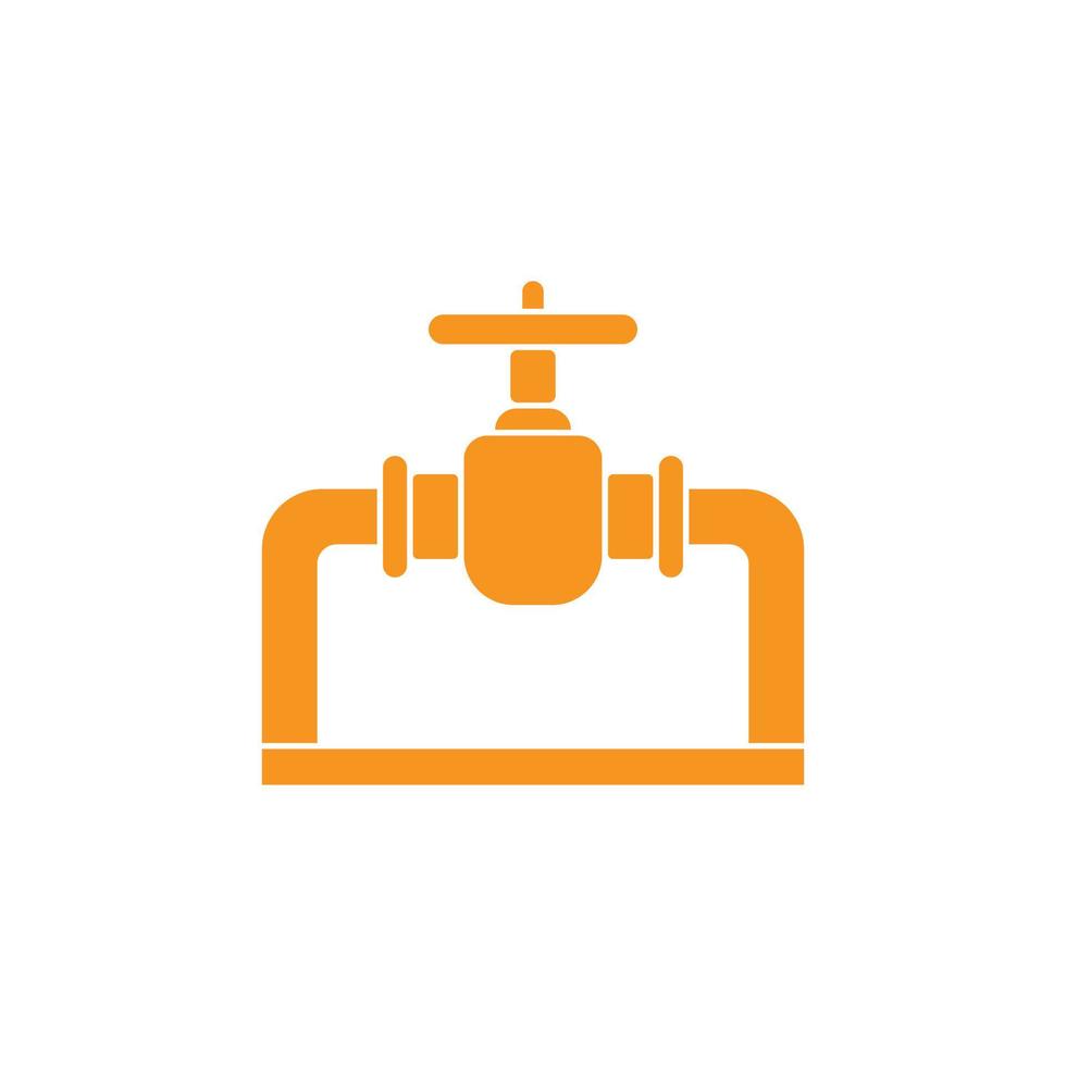eps10 icône solide pipeline vecteur orange isolé sur fond blanc. symbole de canalisation d'eau dans un style moderne simple et plat pour la conception, le logo, le pictogramme et l'application mobile de votre site Web