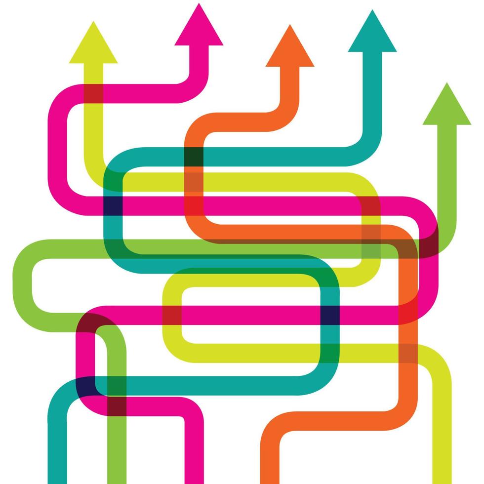 beaucoup de direction de flèche colorée. vecteur eps 10.