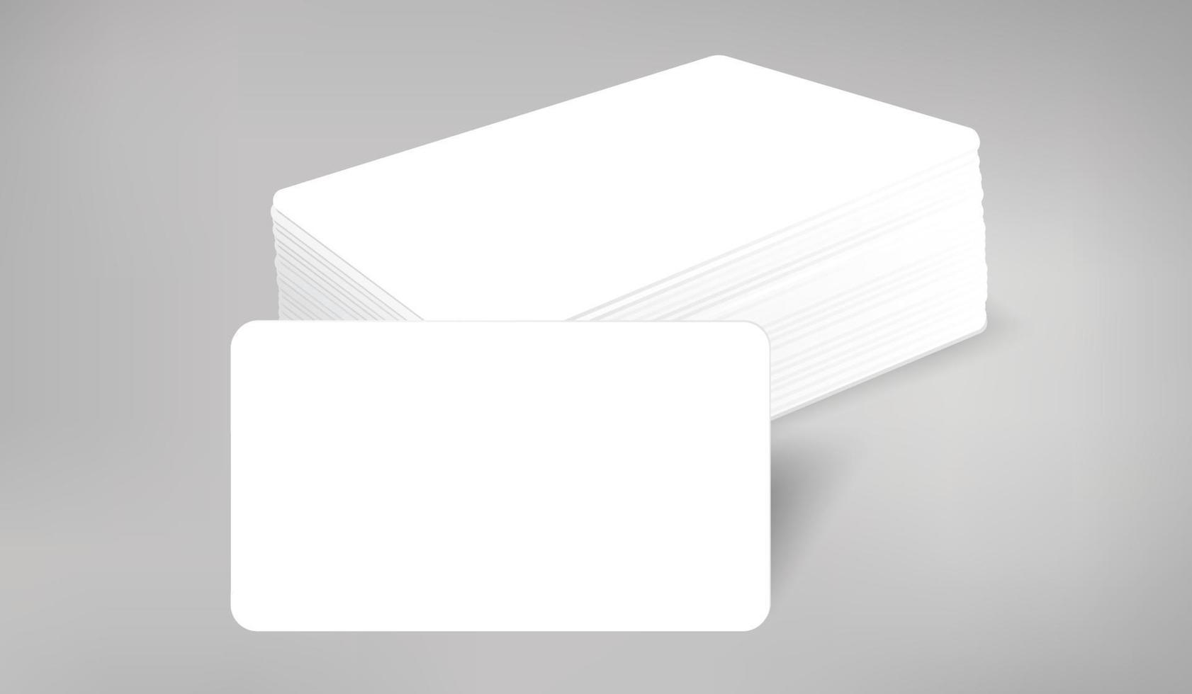 pile de cartes de visite maquette vierge blanche identité de marque modèle stationnaire d'entreprise vecteur