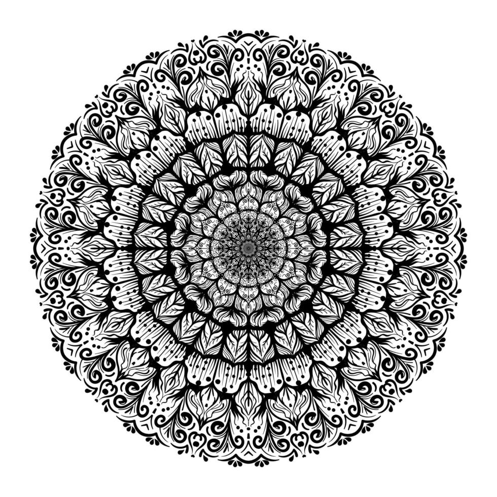 mandala de fleurs. éléments décoratifs vintage. motif oriental, illustration vectorielle. vecteur