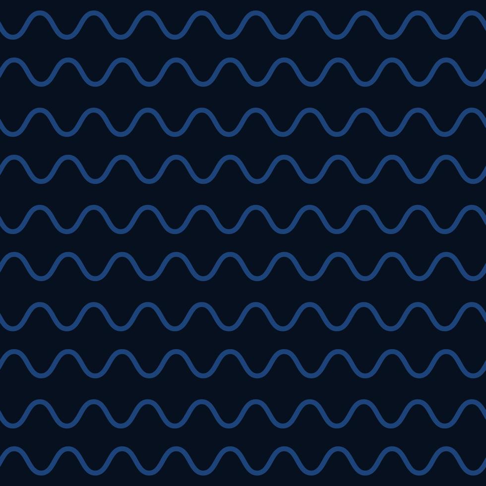 lignes ondulées bleu foncé texture fond modèle sans couture illustration vectorielle vecteur