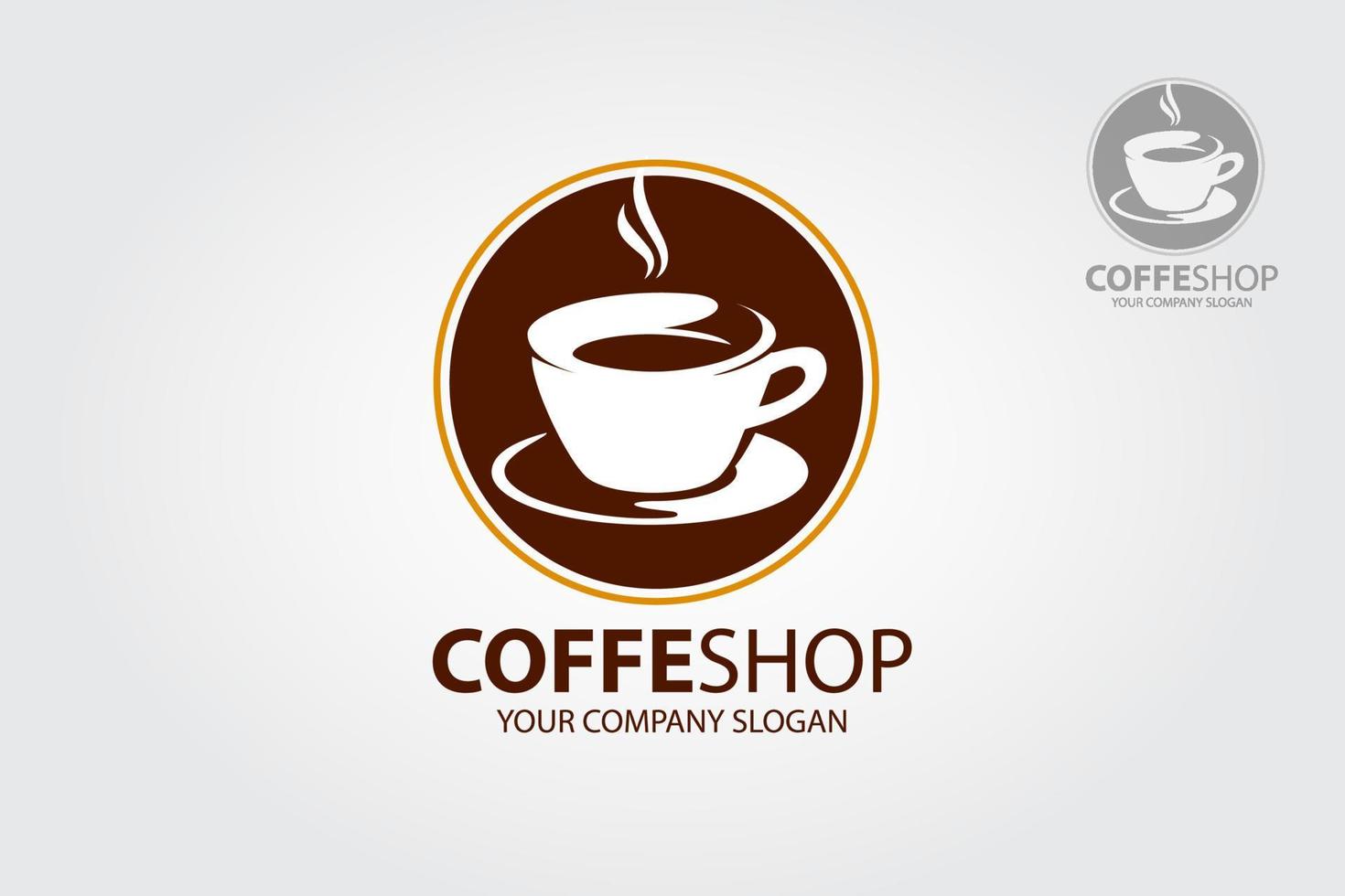 modèle de logo vectoriel de café-restaurant. logo professionnel pour la marque de café, le café ou le restaurant.
