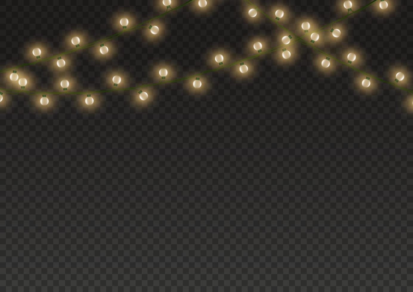 effet lumineux. illustration vectorielle. lumières de noël isolées. guirlande lumineuse de noël. pour le nouvel an et noël. vecteur