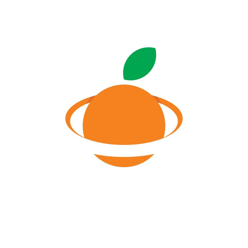 modèle de conception de logo de fruits orange vecteur