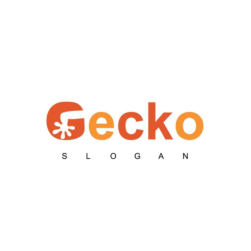 modèle de logo gecko, lézard et reptile vecteur