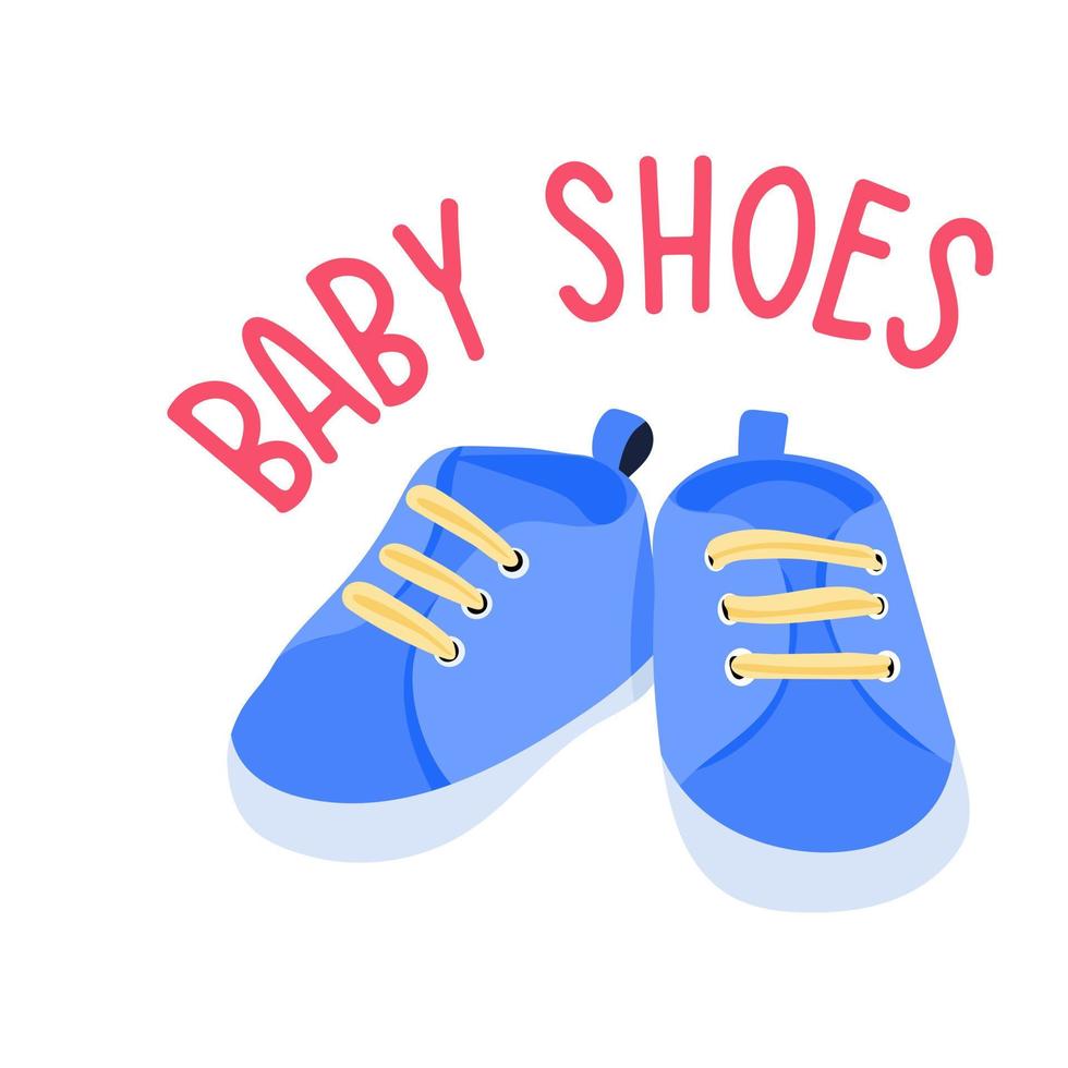 autocollant plat tendance de chaussures de bébé vecteur