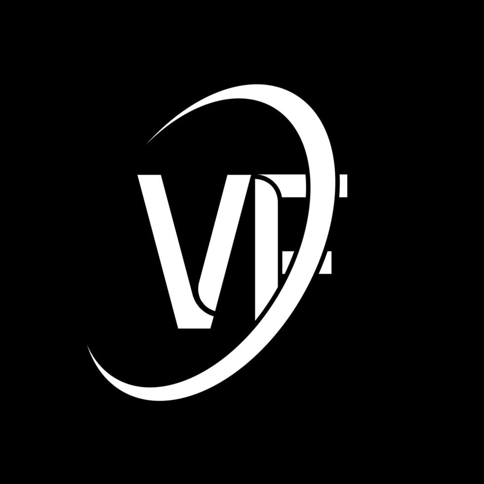 logo vf. conception vf. lettre vf blanche. création de logo de lettre vf. lettre initiale vf cercle lié logo monogramme majuscule. vecteur