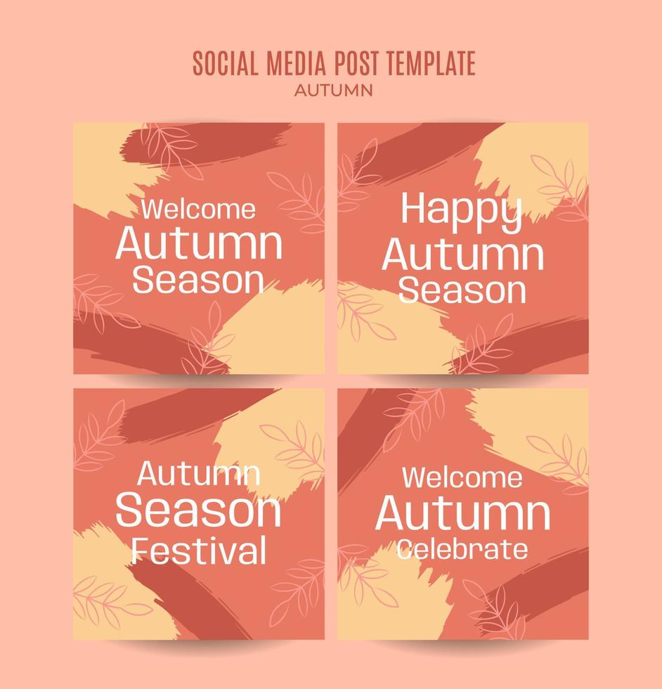 ensemble d'arrière-plans abstraits d'automne pour les histoires de médias sociaux ou la bannière web. utiliser pour l'invitation à un événement, le bon de réduction, la publicité. vecteur