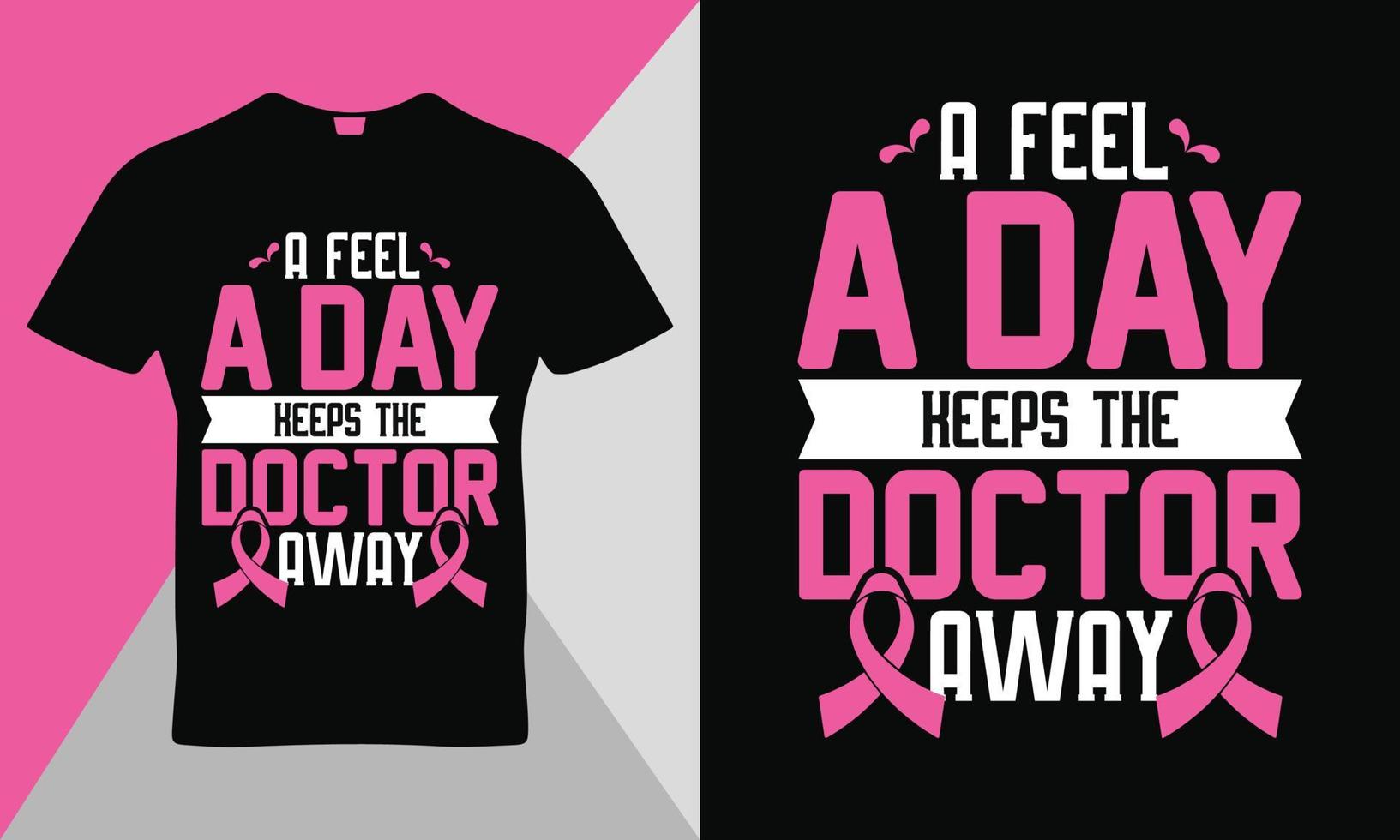 vecteur de modèle de conception de t-shirt de typographie de citation de sensibilisation au cancer du sein