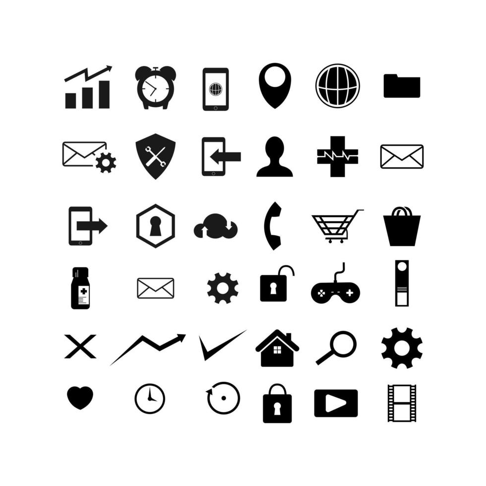 jeu d'icônes de symbole web conception d'image vectorielle sur fond blanc vecteur