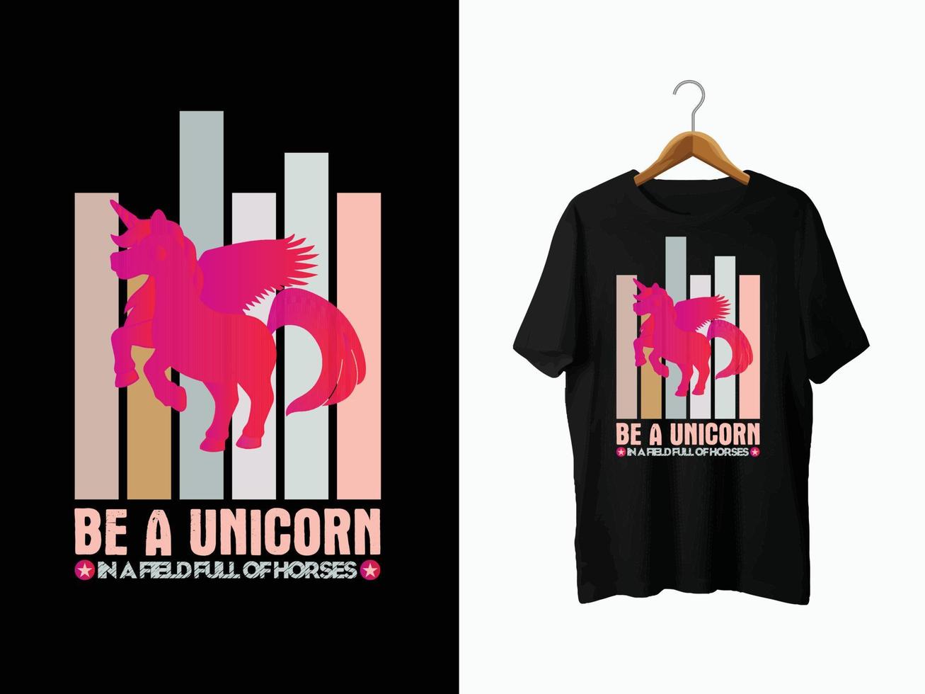 conception de t-shirt licorne vecteur