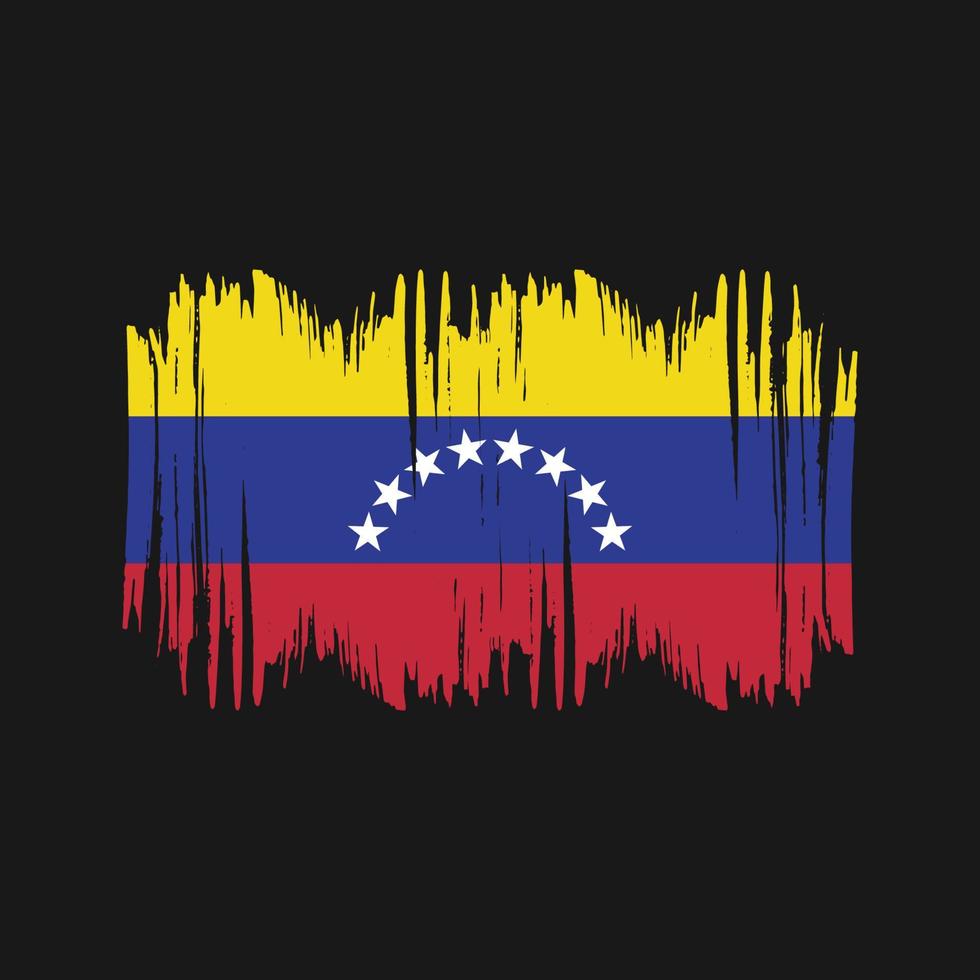 brosse de vecteur de drapeau du venezuela. vecteur de brosse de drapeau national