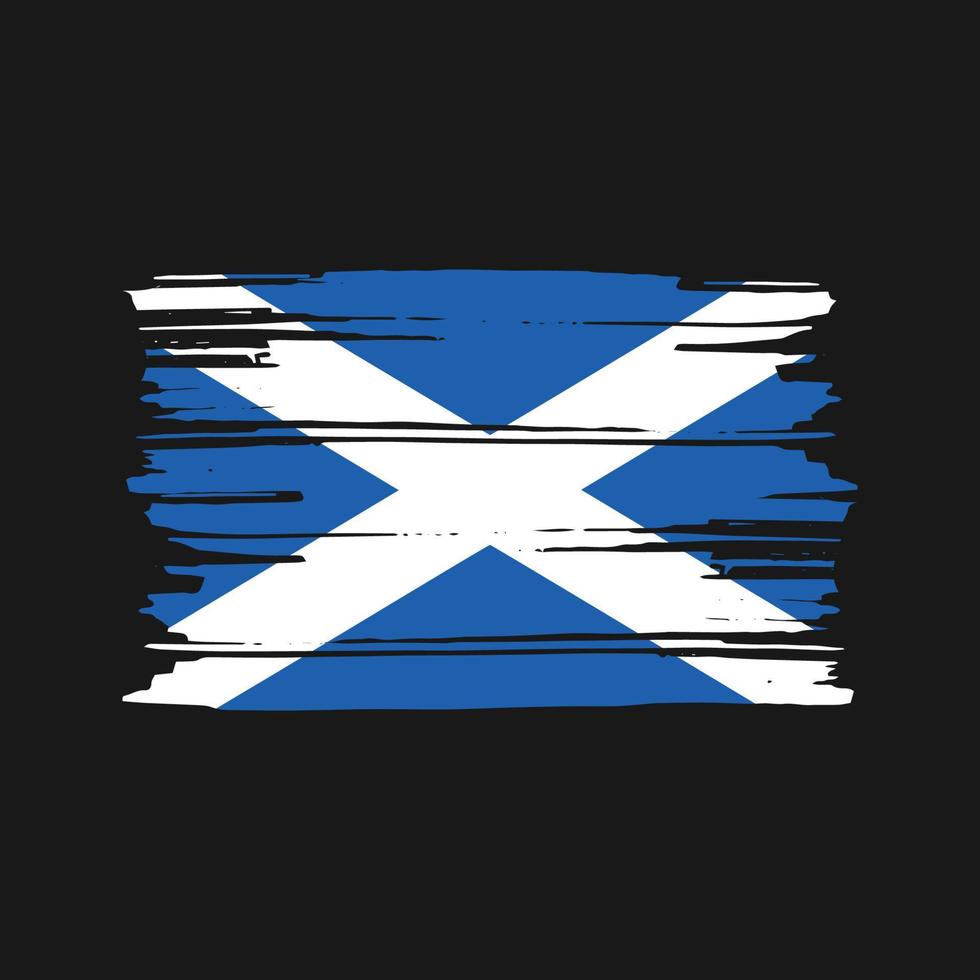 vecteur de brosse drapeau ecosse. conception du drapeau national