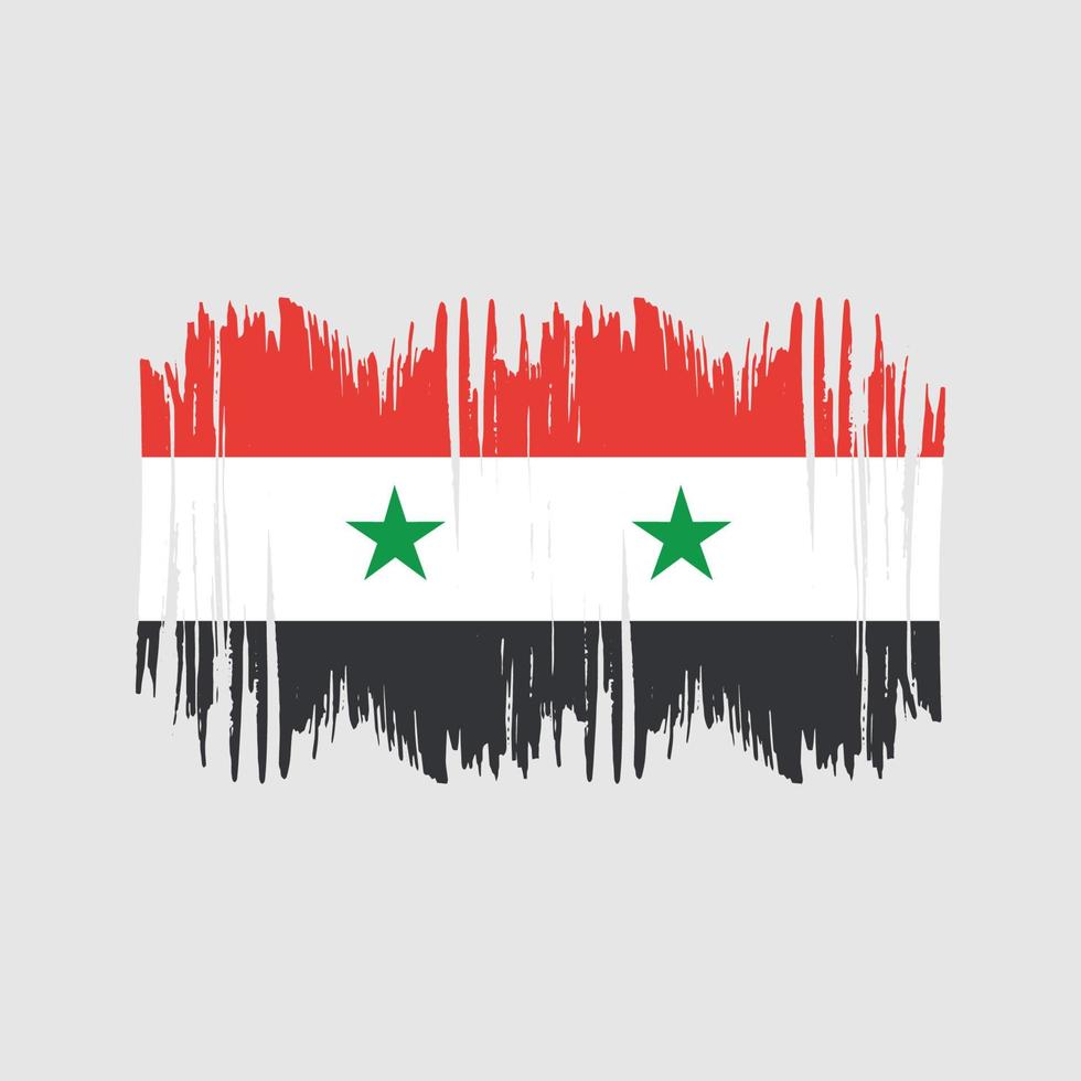 brosse de vecteur de drapeau de la syrie. vecteur de brosse de drapeau national