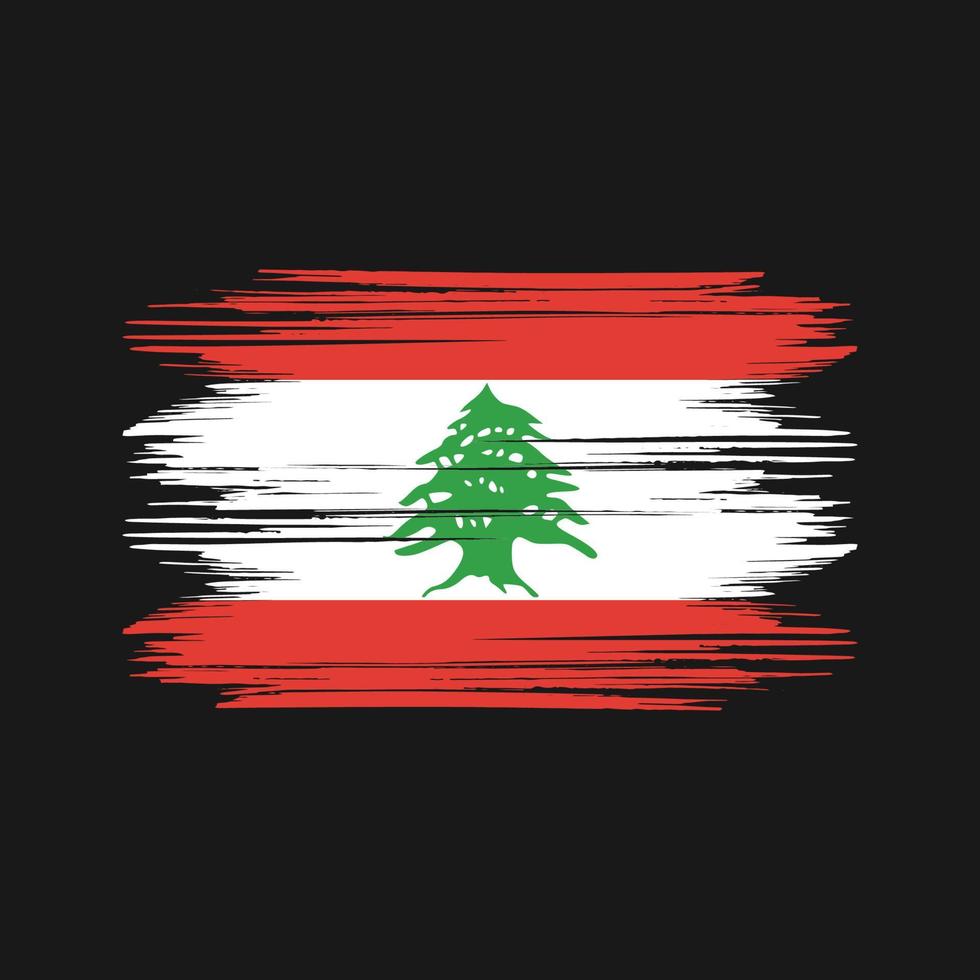 vecteur gratuit de conception de drapeau du liban