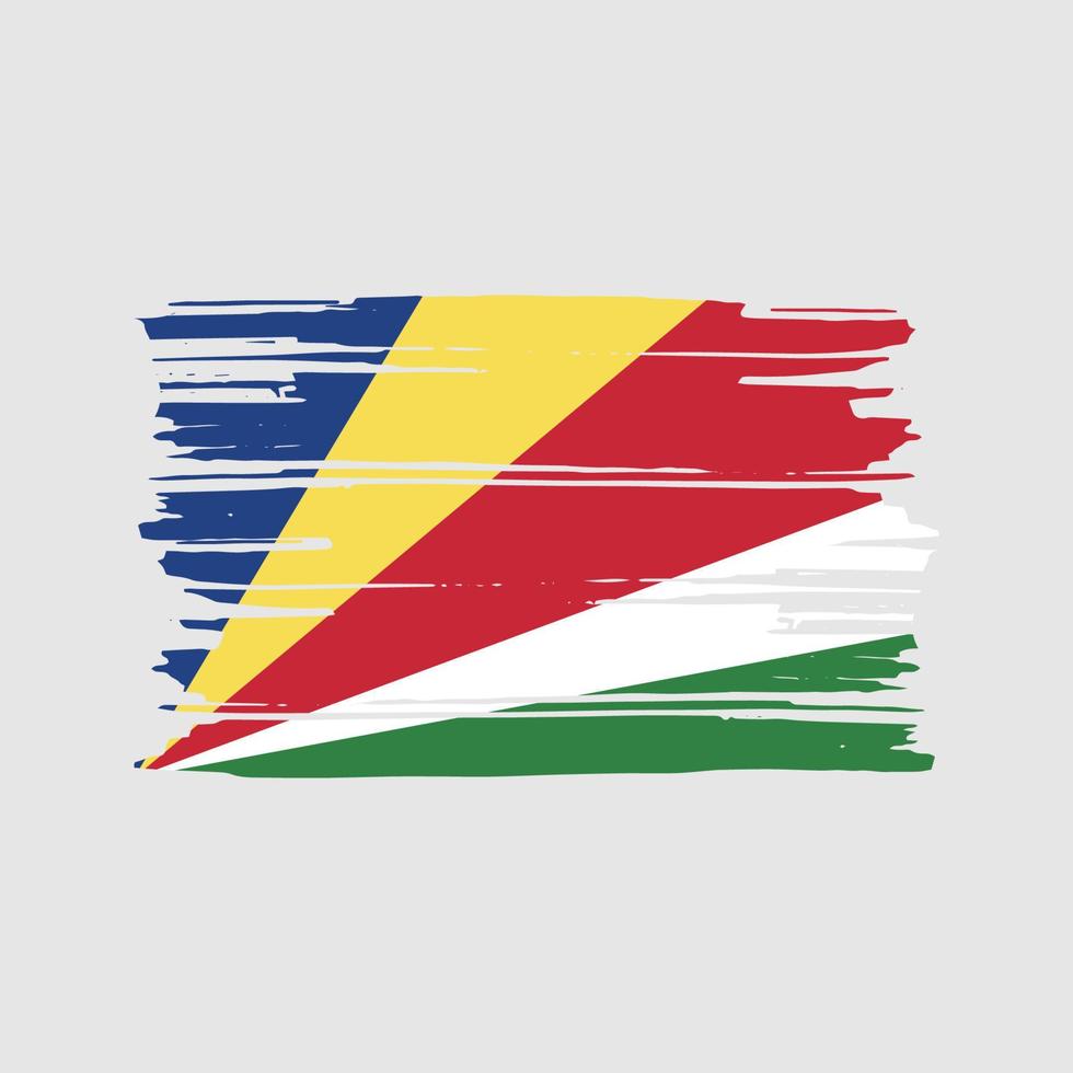 vecteur de brosse drapeau seychelles. conception du drapeau national