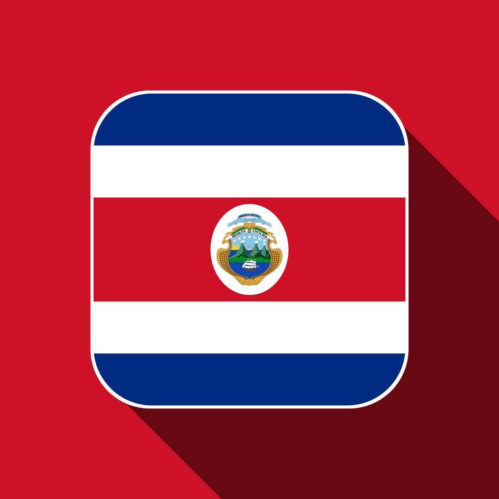 drapeau costa rica, couleurs officielles. illustration vectorielle. vecteur