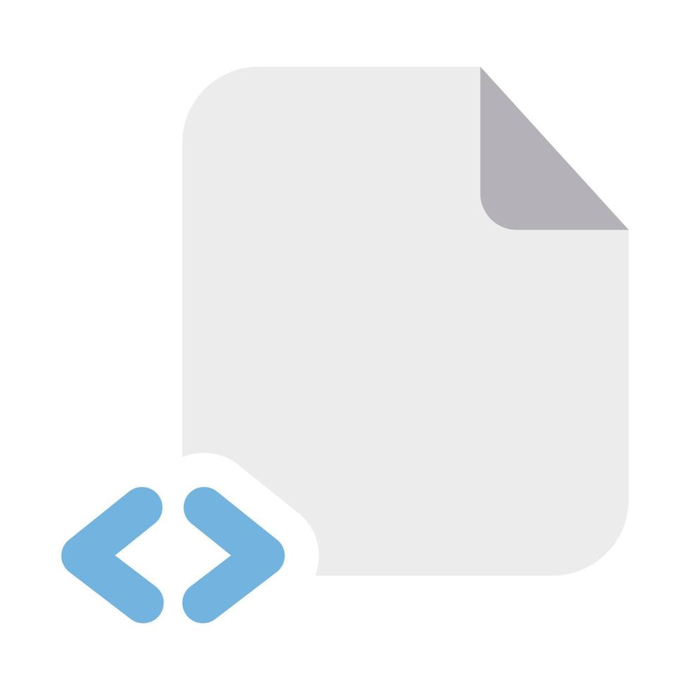 icône de fichiers de codage avec un style plat vecteur