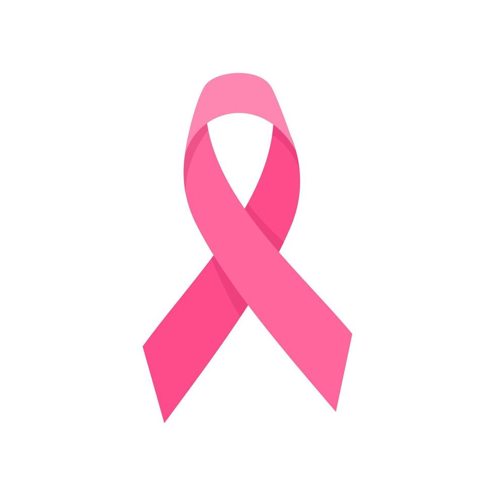 ruban rose croisé symbole de la journée mondiale contre le cancer vecteur