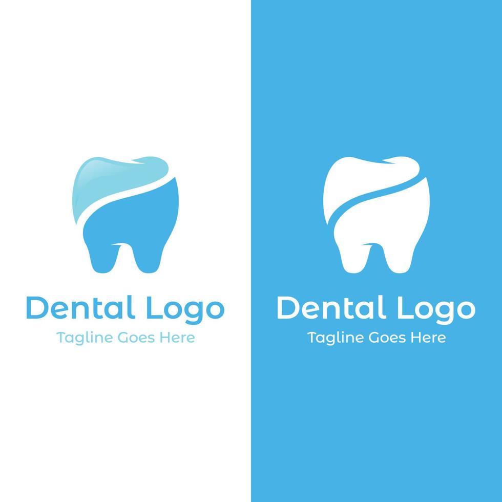 conception abstraite de modèle de logo dentaire. santé dentaire, soins dentaires et clinique dentaire. logo pour la santé, le dentiste et la clinique. vecteur