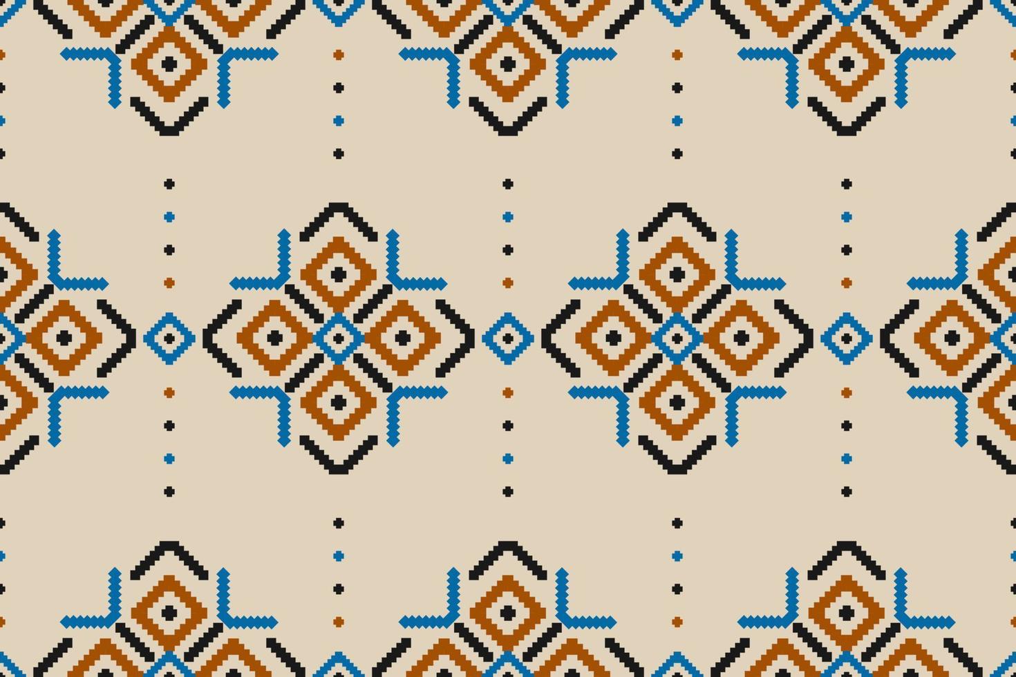 tissu ethnique motif oriental. modèle sans couture ikat ethnique en tribal. vecteur