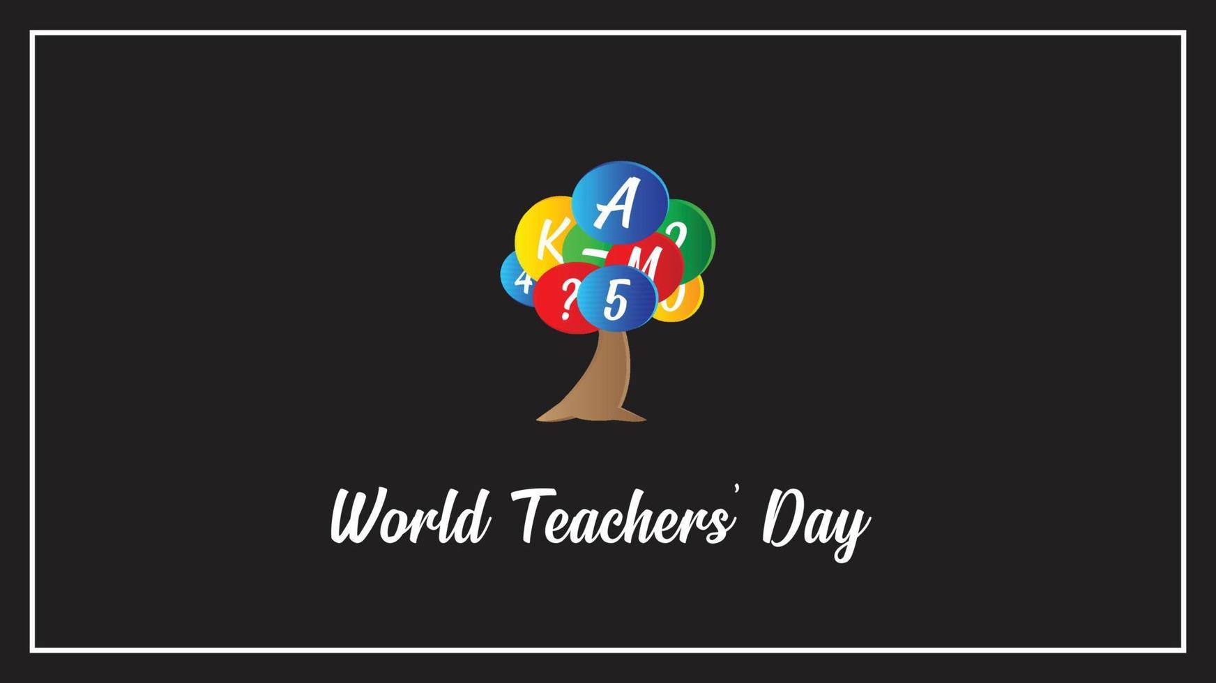 journée mondiale des enseignants. illustration vectorielle vecteur