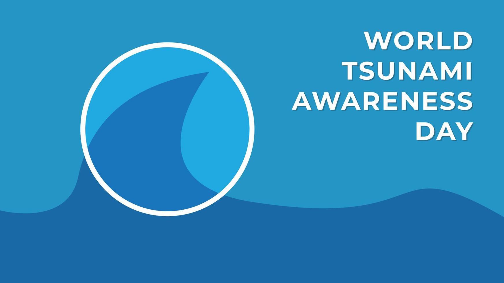 journée mondiale de sensibilisation au tsunami. illustration vectorielle vecteur