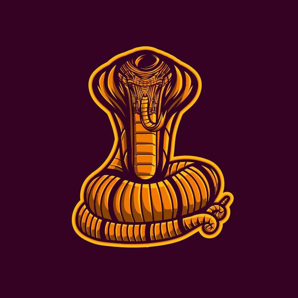 modèle de vecteur de personnage de serpent cobra