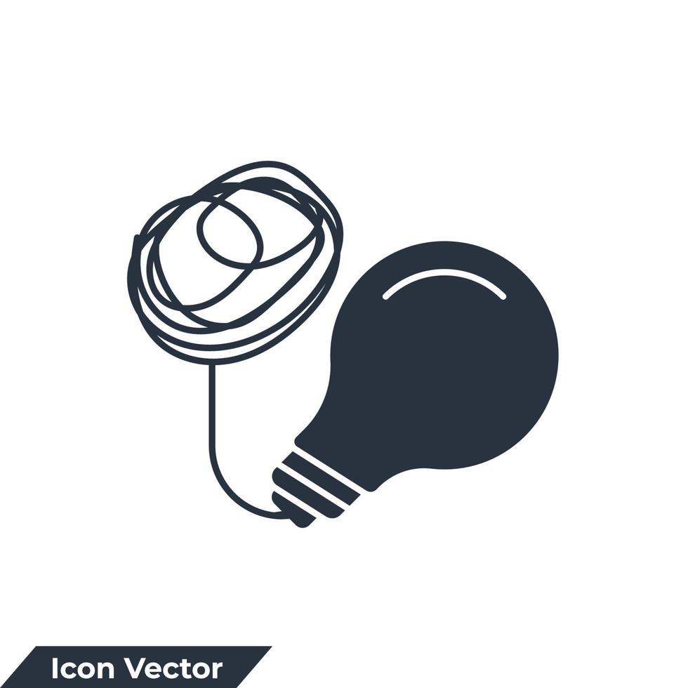 ampoule innovation icône logo illustration vectorielle. modèle de symbole de solution pour la collection de conception graphique et web vecteur