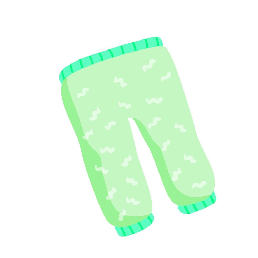 pantalon bébé. vêtements pour bébés et pyjamas avec motif. illustration de dessin animé isolé sur fond blanc vecteur