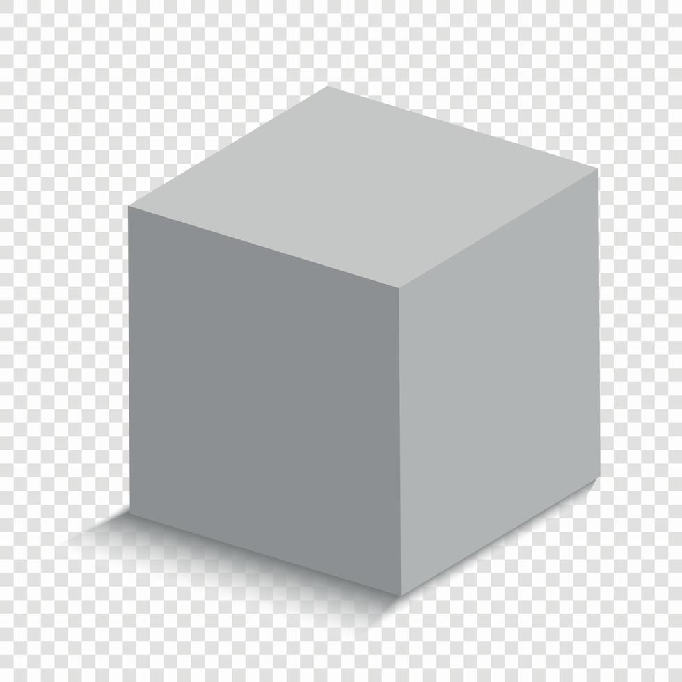 illustration vectorielle cube 3d vecteur