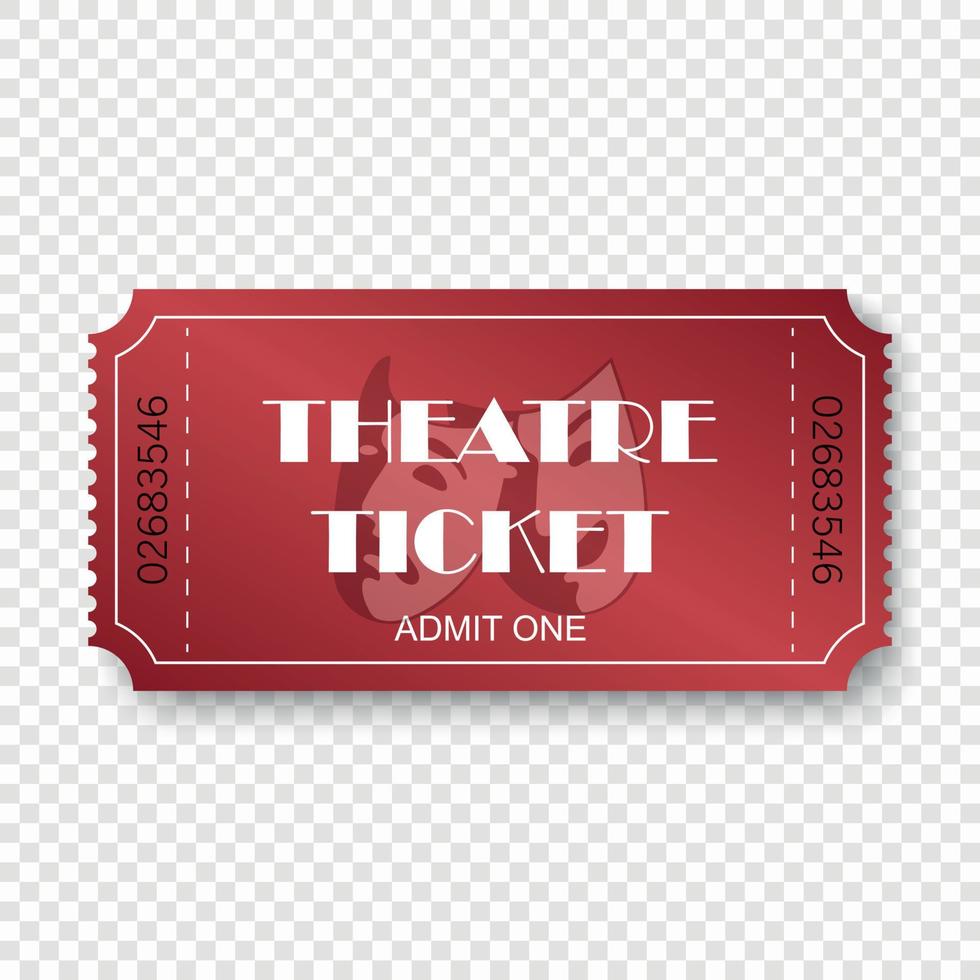 illustration vectorielle de billet de théâtre vecteur